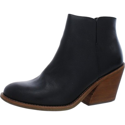 

Черные кожаные ботильоны Soft Womens Tori 8 Medium (B,M) BHFO 1958, Черный