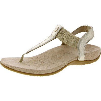 Vionic Womens Brea Gold Woven Slingback Sandals Shoes 9.5 Medium (B,M) BHFO 2905
