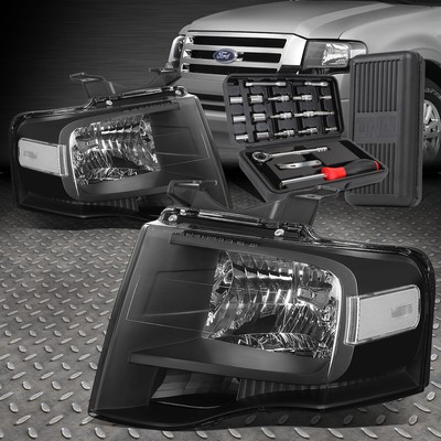 ДЛЯ 07-14 EXPEDITION ЧЕРНЫЙ КОРПУС, ПРОЗРАЧНЫЕ УГЛОВЫЕ ФАРЫ ГОЛОВНОГО СВЕТА + НАБОР ИНСТРУМЕНТОВ