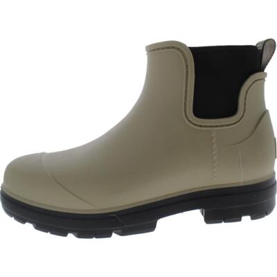 Ugg Womens Droplet Taupe Pull On Rain Boots Shoes 11 Medium (B,M) BHFO 1023