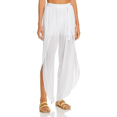 Женские белые пляжные брюки с разрезом для плавания Aqua Swim Cover-Up S BHFO 7617