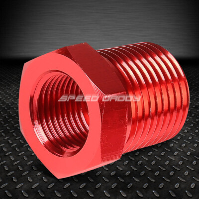 ПЕРЕХОДНЫЙ ФИТИНГ ДЛЯ РЕДУКТОРА ТРУБОПРОВОДНОЙ РЕЗЬБЫ NPT С РЕЗЬБОЙ ОТ 1/2 ШТЕКЕРА ДО 3/8 ШТЕКЕРА С КРАСНОЙ АНОДИРОВАННОЙ РЕЗЬБОЙ NPT