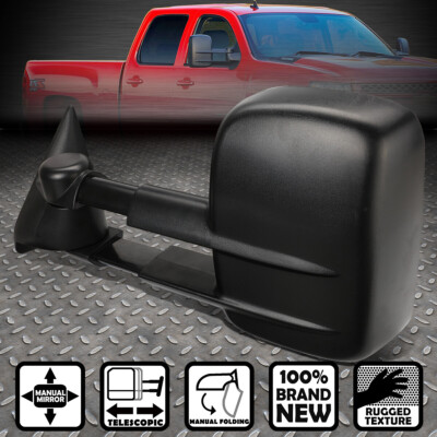 ДЛЯ 99-06 SILVERADO/SIERRA ЛЕВАЯ БОКОВАЯ РУЧНАЯ РЕГУЛИРОВКА/ТЕЛЕСКОПИЧЕСКОЕ ЗЕРКАЛО ЗАДНЕГО ВИДА