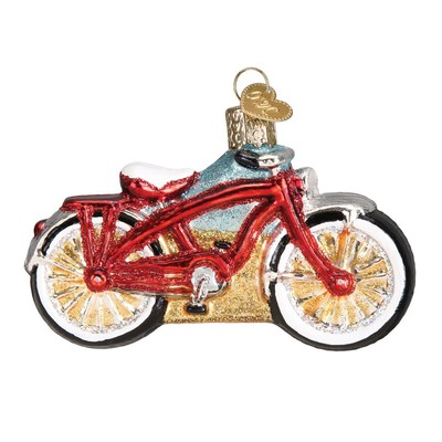 2020 Christmas Ornament Cruiser Bike Glass Blown Ornament for Christmas Tree