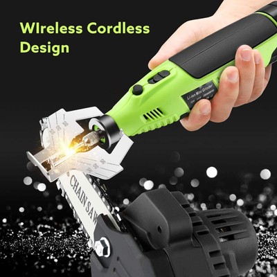 Seesii Cordless Chainsaw Sharpener 12pcs Sharpening Wheel Chain Saw Sharpen Tool