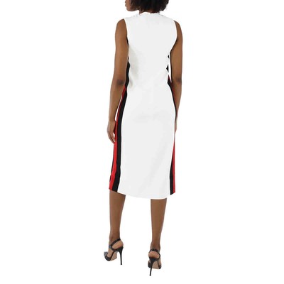 Pre-owned Burberry Ladies White Roundneck Sleevless Dress
