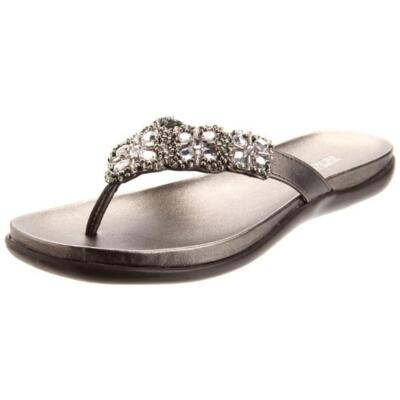 

Женские бронзовые шлепанцы Kenneth Cole Reaction Glam-Athon 7,5, средние (B,M) 0000, Pewter