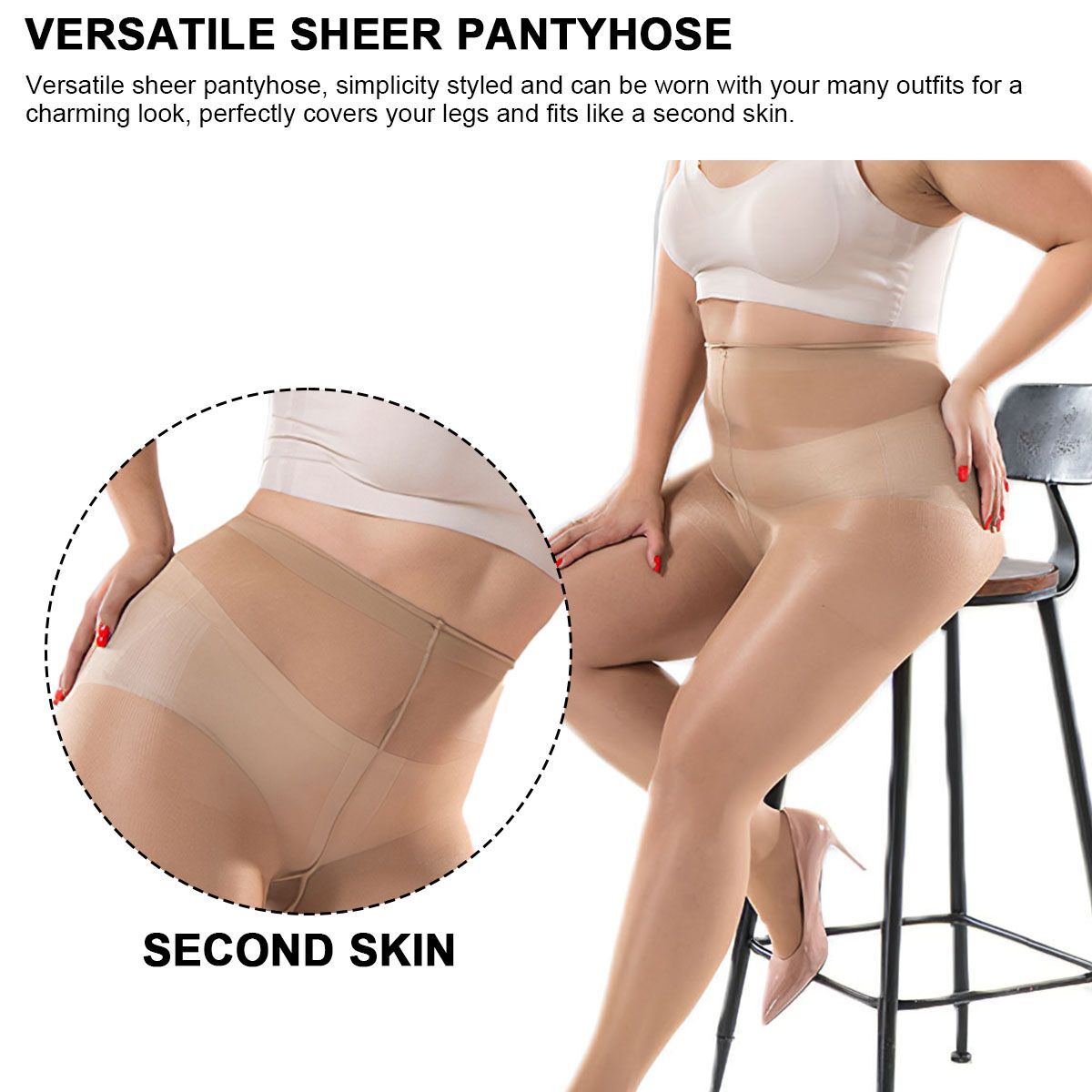 Plus Size Shiny High Glossy Sheer Stockings Dance Tights Pantyhose Hosiery Women