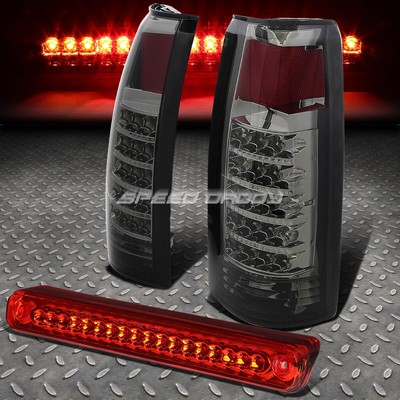 ПОЛНОСТЬЮ СВЕТОДИОДНЫЙ ХРОМИРОВАННЫЙ ЗАДНИЙ ФОНАРЬ + КРАСНЫЙ 3-Й ТОРМОЗ + ГРУЗОВОЙ ФОНАРЬ + ФОНАРЬ ЗАДНЕГО ХОДА ДЛЯ 88-00 GM C / K