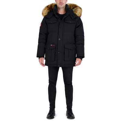 

Мужская черная парка из искусственного меха Canada Weather Gear Верхняя одежда  BHFO 3293, Черный