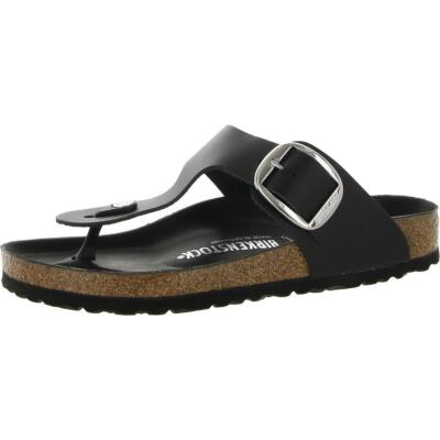 Женские черные шлепанцы Birkenstock Gizeh с большой пряжкой 40, средний (B,M) BHFO 2447