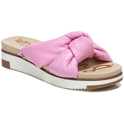 

Sam Edelman Женские кожаные сандалии Agatha с животным принтом на плоской подошве Обувь BHFO 5590, Agatha