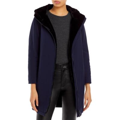 Herno Womens Woven Midi Parka Coat Outerwear BHFO 3342