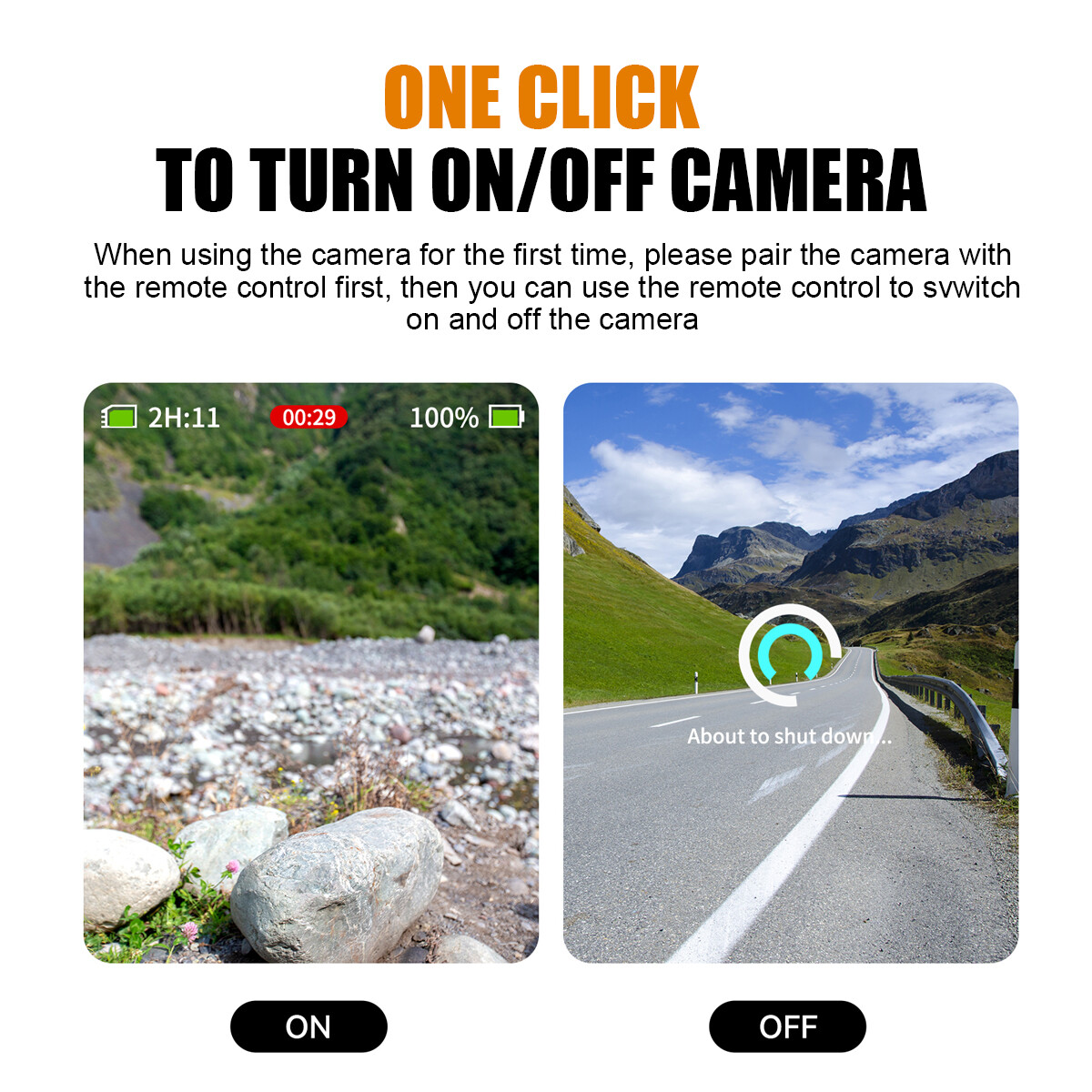 Bluetooth Wireless Remote Controller For GoPro Hero 13 12/11/10/9 Max Camera 60M