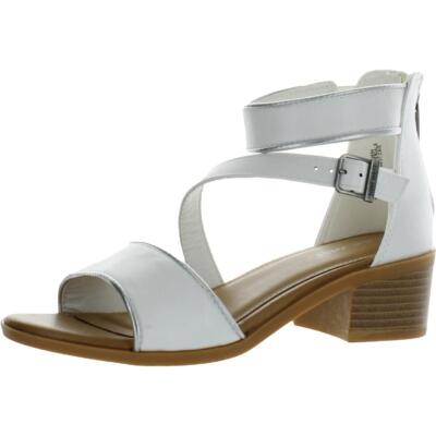

Туфли Nine West Girls Chloe из искусственной кожи с ремешком на щиколотке на блочном каблуке BHFO 4435, White/silver, Chloe