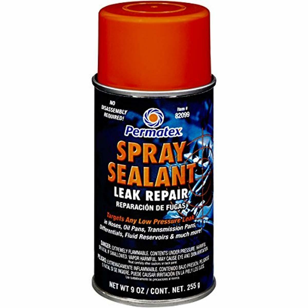 Permatex 82099 Spray Sealant, Durable Rubber Barrier Stops Leaks 9 oz