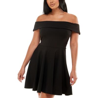 

Черное женское мини-платье трапециевидной формы B. Darlin для подростков  BHFO 2620, Черный