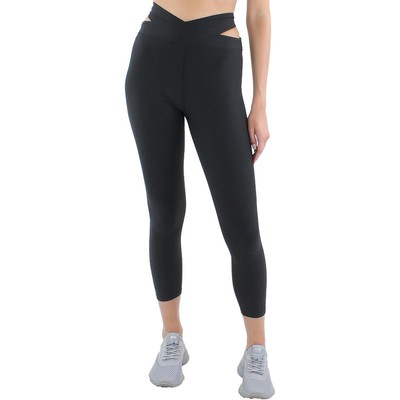 Женские спортивные леггинсы Aqua Womens Black High Rise для фитнеса и бега XS BHFO 1520