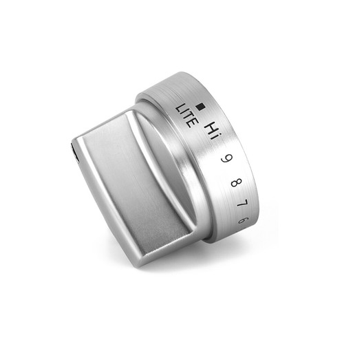 5 Pack Stainless Steel Look Control Knob Kits For GE Gas Range Stove WB03X24818