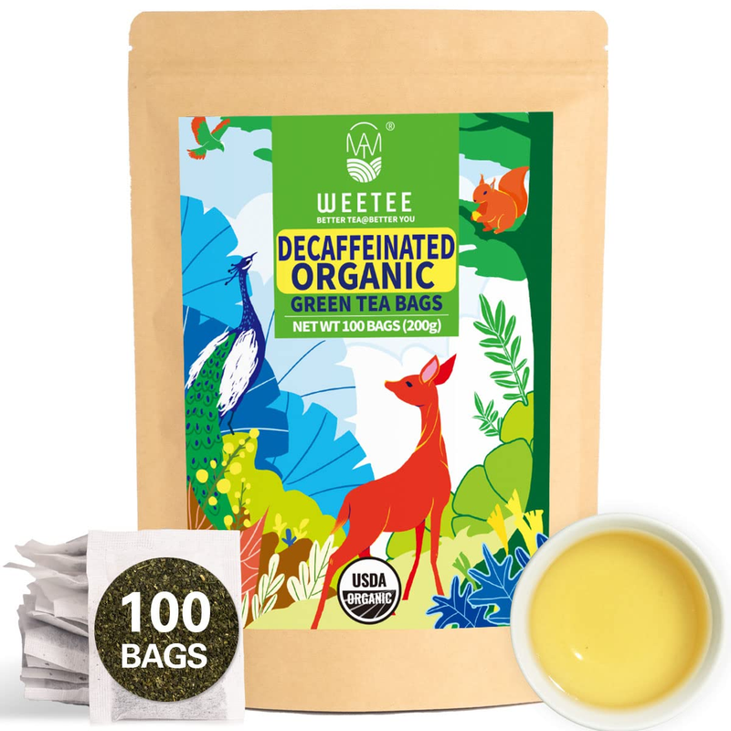 Bags, Usda Organic Green Tea 100 Count | Co2-deca