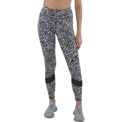 

Женские черно-белые спортивные леггинсы с принтом для фитнеса Tommy Hilfiger Sport  BHFO 5894, Black-white