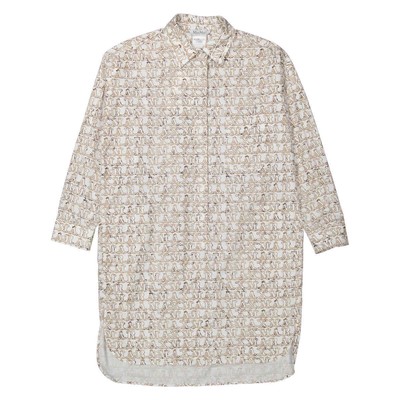 Pre-owned Max Mara Ladies White Bevanda Monogram Shirt Minidress