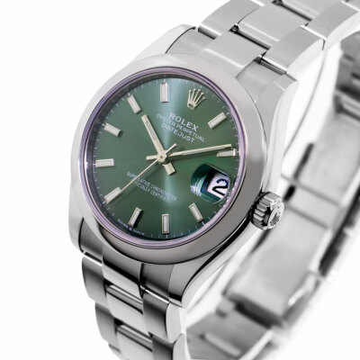 Rolex Datejust 31mm Stainless Steel Mint Green Index Dial & Smooth Bezel 278240
