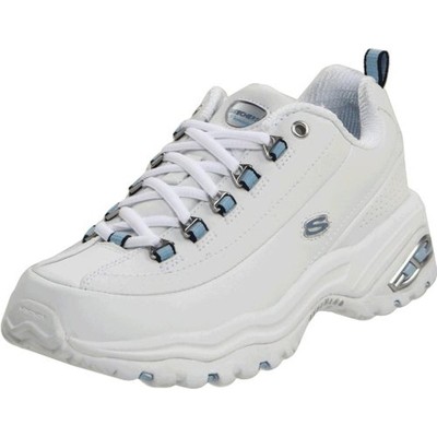 

Skechers Womens Premium Running, Cross Training Shoes 7.5 Medium (B,M) BHFO 9678, White/blue