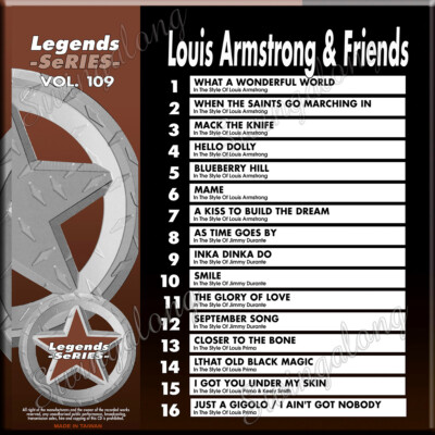 LOUIS ARMSTRONG &FRIENDS LEGEND KARAOKE CDG-VOL-109 Mack The Knife,Smile NEW