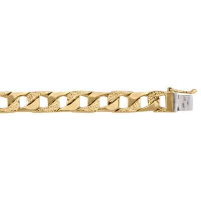 10k, 14k, 18k Yellow Gold Bracelet, 21.0 - 28.0 grams, 8.5'', 8.1mm, NEW N2204