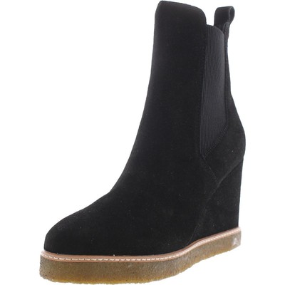 Женские ботинки на танкетке Steve Madden Mooris черного цвета, размер 10, средний (B,M), BHFO 2793