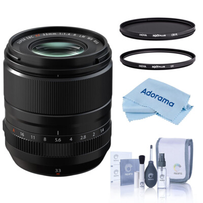 Объектив Fujifilm XF 33mm f/1.4 R LM WR, черный, с фильтрами Hoya 58mm UV CPL