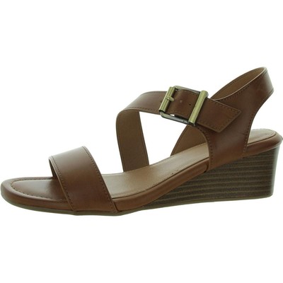 White Mountain Womens Brux Brown Strappy Ankle Strap 7.5 Medium (B,M) BHFO 4028