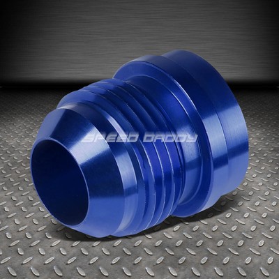 ПРЯМОЙ СВАРНОЙ ШОВ С НАРУЖНОЙ РЕЗЬБОЙ 12AN AN-12 НА АЛЮМИНИЕВОМ АНОДИРОВАННОМ ФИТИНГЕ С СИНЕЙ НАКЛАДКОЙ
