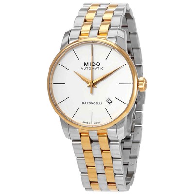 Мужские часы Mido Baroncelli II с автоматическим белым циферблатом M86009761