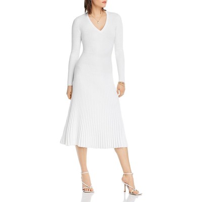 Женский свитер LINI Womens Carolyn White из трикотажа в рубчик с V-образным вырезом, XS BHFO 9508