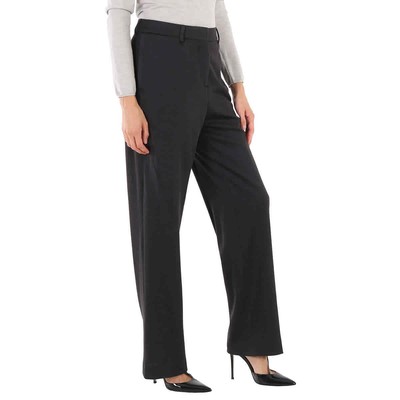 Pre-owned Burberry Ladies Charcoal Grey Straight Cashmere Trousers In Multicolor