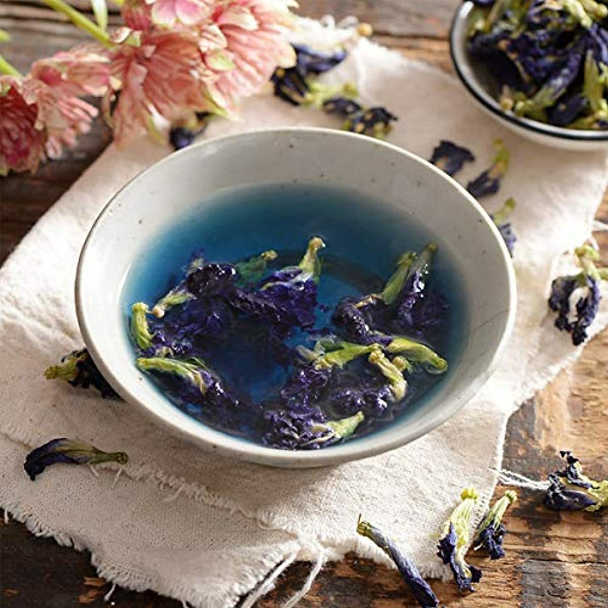 Butterfly Pea Flowers Tea, Dried Flower Blue Tea, 100% ...