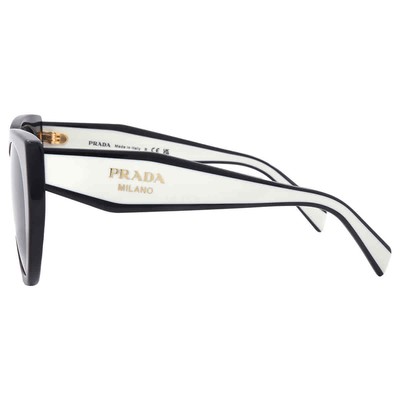 Pre-owned Prada Grey Cat Eye Ladies Sunglasses Pr 14ws 09q5s0 52 Pr 14ws 09q5s0 52 In Gray