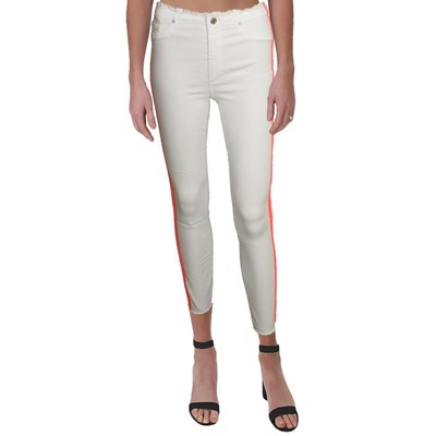 

Джинсы-скинни Robin White с высокой посадкой и необработанным краем Black Orchid Womens  BHFO 5272, Snow white, Robin