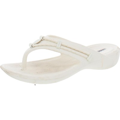 

Minnetonka Womens Silverthorne Prism Ivory Вьетнамки 6 Medium (B,M) BHFO 6029, Белый