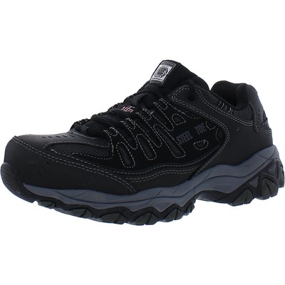 

Skechers Mens Cankton Black Safety Work Shoes Кроссовки 7.5 Medium (D) BHFO 2913, Black/charcoal