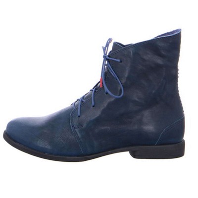 THINK THINK STIEFELETTE AGRAT BLAU LEDER REISSVERSCHLUSS EINLAGE STIEFEL 3 000032 8000