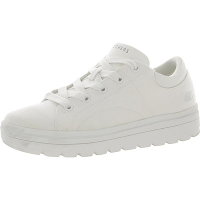 

Skechers Womens Street Cleat-Bring It Back Белые кроссовки на платформе BHFO 0163, Белый