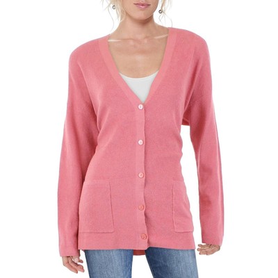 

Женский оранжевый кардиган-бойфренд Eileen Fisher с V-образным вырезом, куртка-свитер  BHFO 1236, Bright sandstone