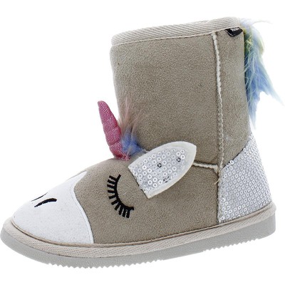 Muk Luks Girls Бежевые зимние и зимние сапоги 11 Medium (B,M) Little Kid BHFO 0449