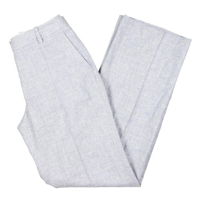 

Женские синие льняные офисные классические брюки Lafayette 148 New York  BHFO 0888, Light blue