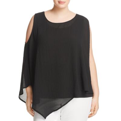 

Женская многослойная блузка с асимметричными накладками Love Scarlett Plus BHFO 1722, Черный