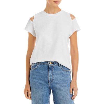 

LNA Clothing Женская футболка с круглым вырезом и открытыми плечами, топ BHFO 1369, Белый