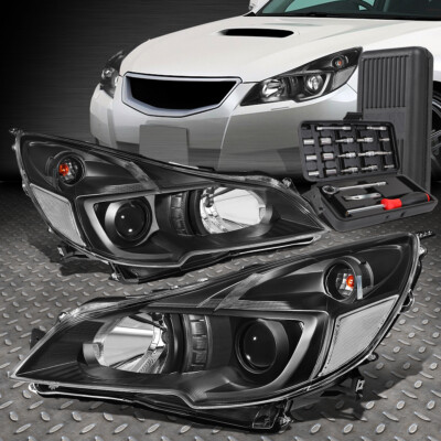 ДЛЯ 10-14 SUBARU OUTBACK ЧЕРНЫЙ КОРПУС ПРОЗРАЧНАЯ БОКОВАЯ ФАРА ПРОЕКТОРА + НАБОР ИНСТРУМЕНТОВ